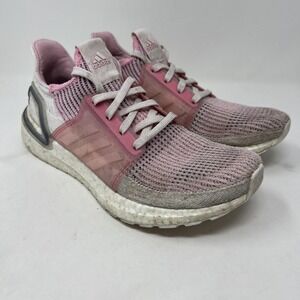Adidas Ultraboost 19 Primeknit Shoes Women Size 7.5 Pink Running Sneakers EF6517